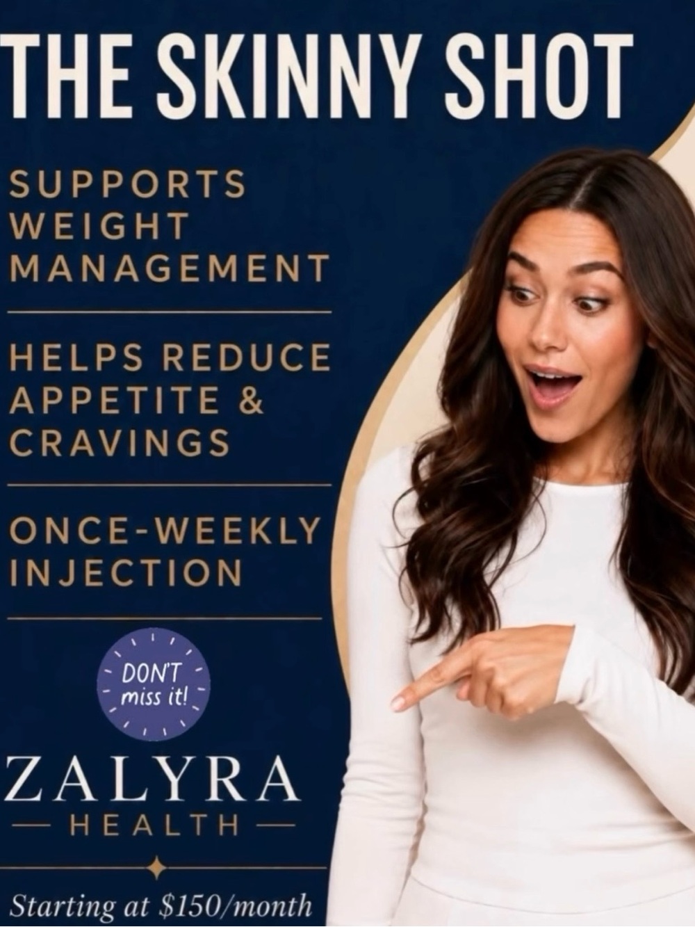 The Skinny Shot Women's Weight Management Injection - White